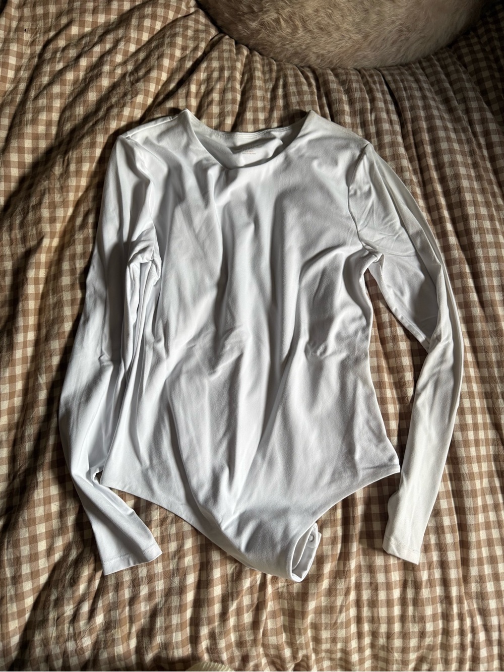 nuuds White Long Sleeve Bodysuit